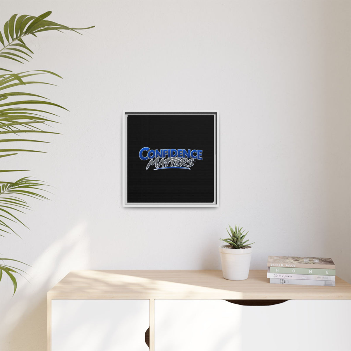 Confidence Matters Framed Canvas Wall Art – Motivational Home & Office Decor