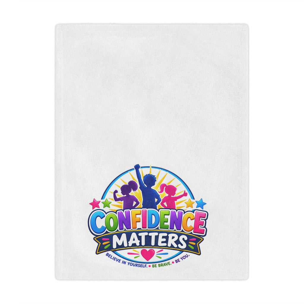 Confidence Matters Minky Blanket — Kids' Inspirational Plush Throw (Believe in Yourself)