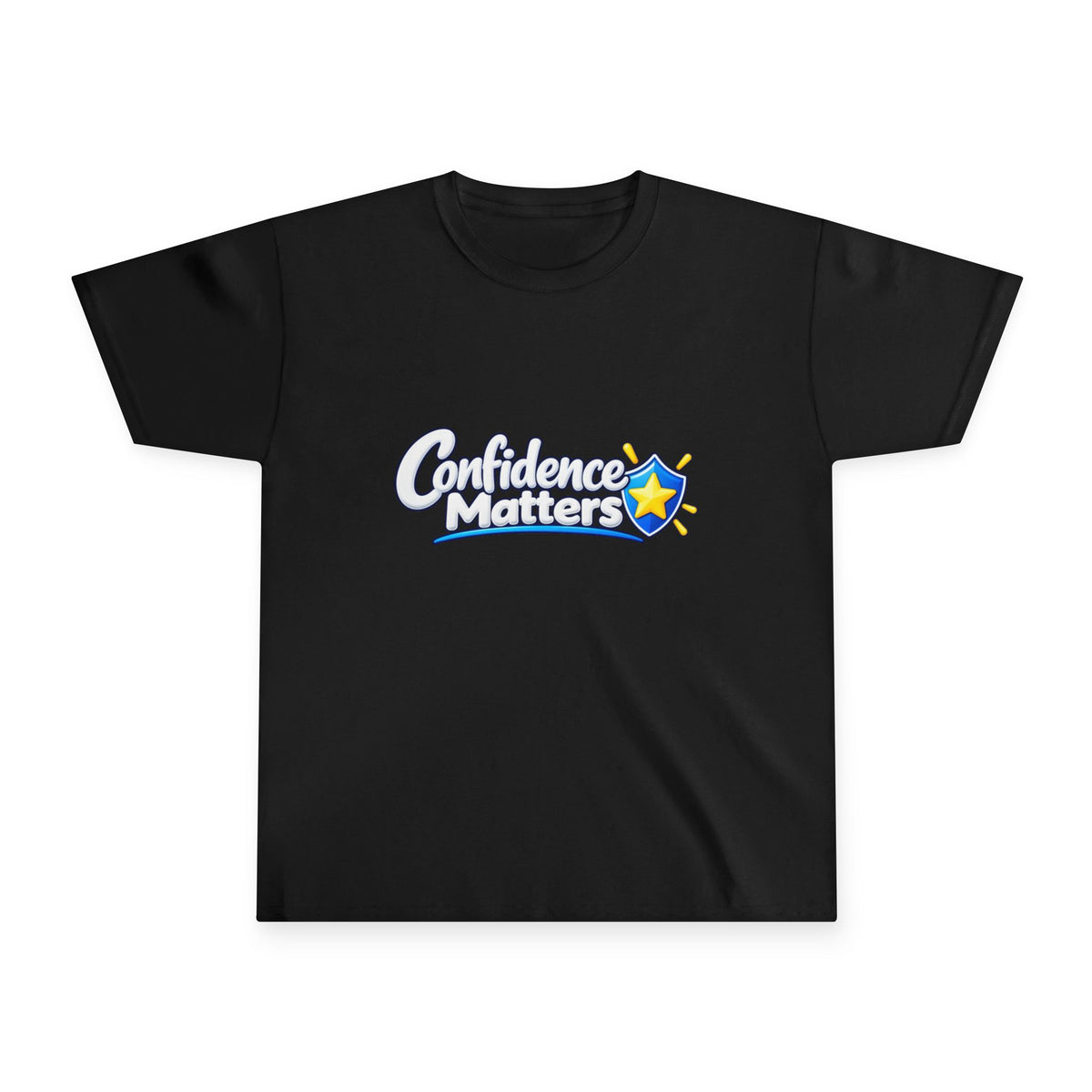 Youth Tee - "Confidence Matters" Graphic Kids T-Shirt (Motivational Star Design)