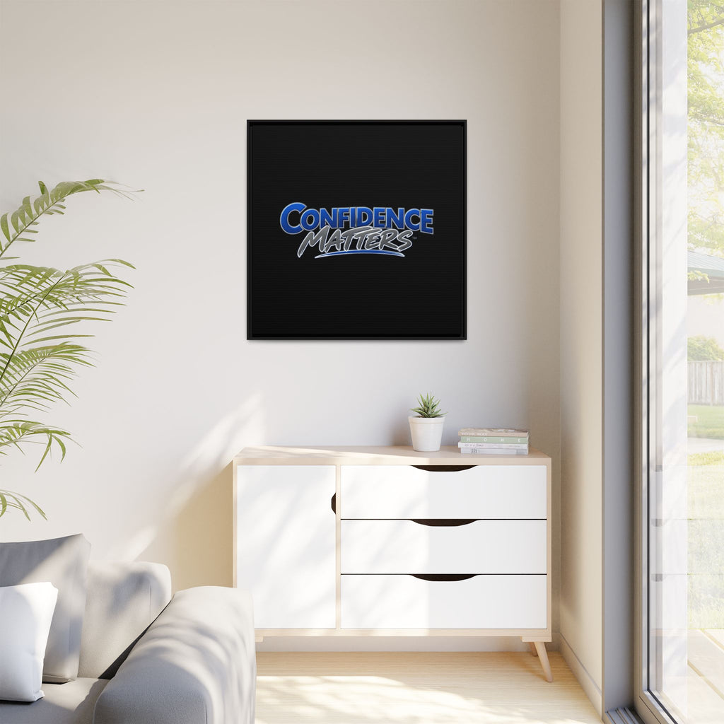Confidence Matters Framed Canvas Wall Art – Motivational Home & Office Decor