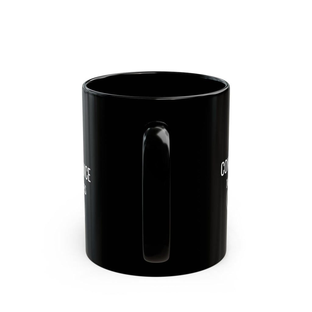 Confidence Matters Black Mug — Inspirational Coffee Cup with Heart Design (11oz & 15oz)