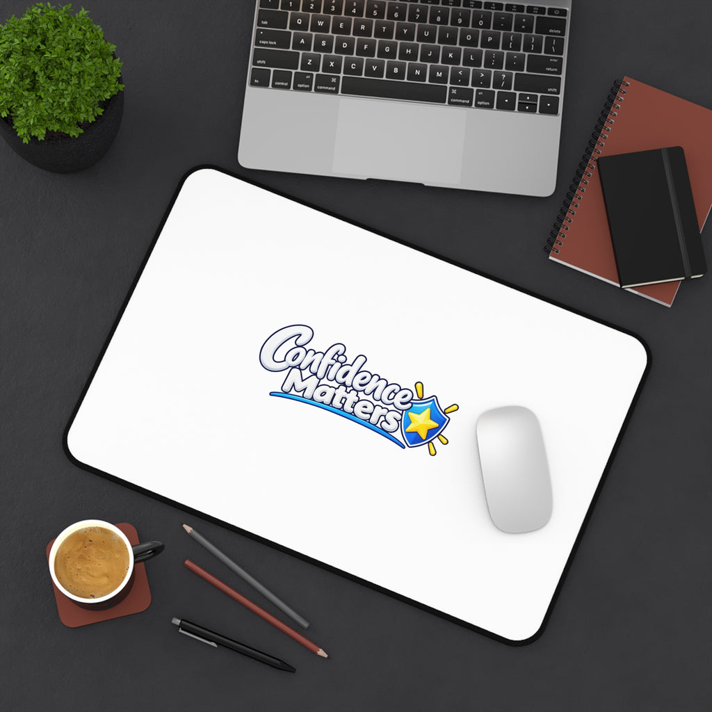 Desk Mat — "Confidence Matters" Motivational Gaming & Office Desk Pad