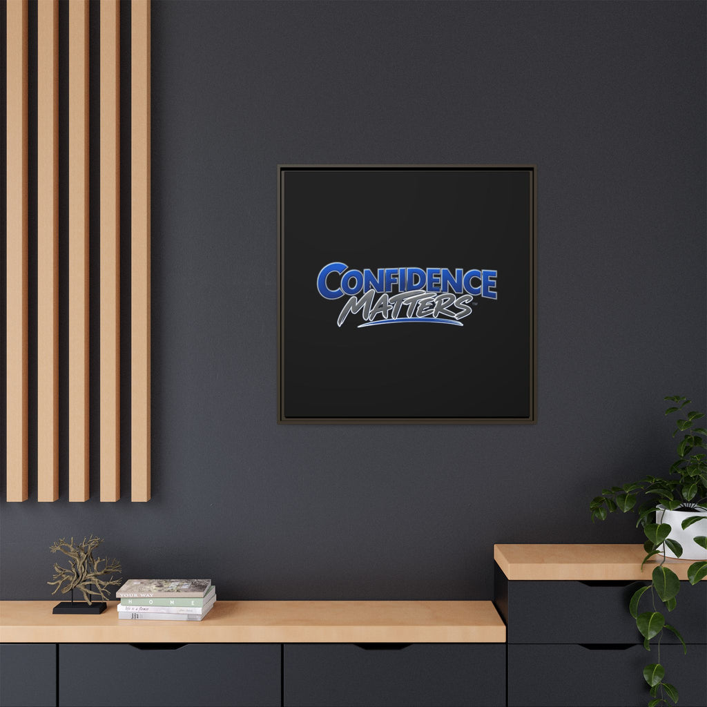 Confidence Matters Framed Canvas Wall Art – Motivational Home & Office Decor