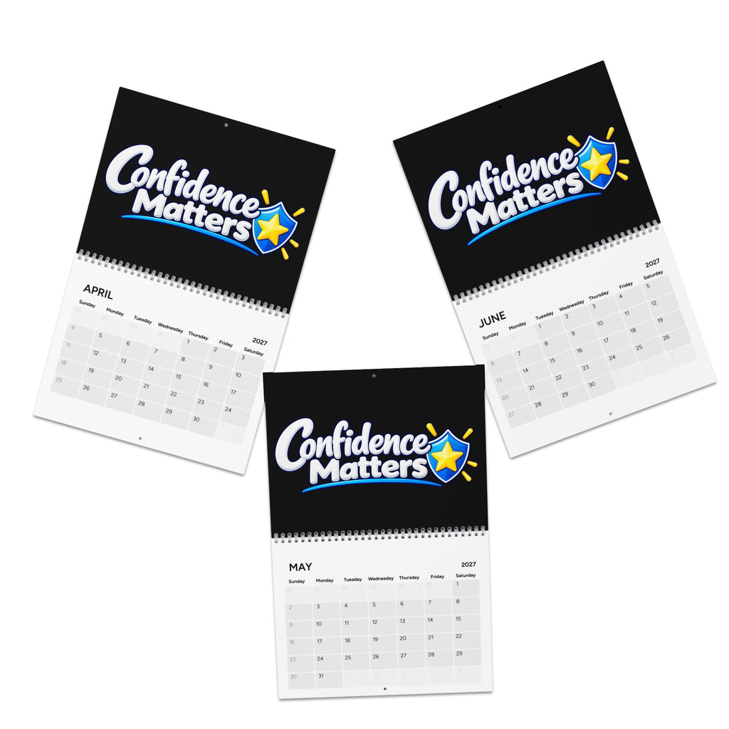 Confidence Matters 2027 Wall Calendar — Inspirational Monthly Planner for Home & Classroom