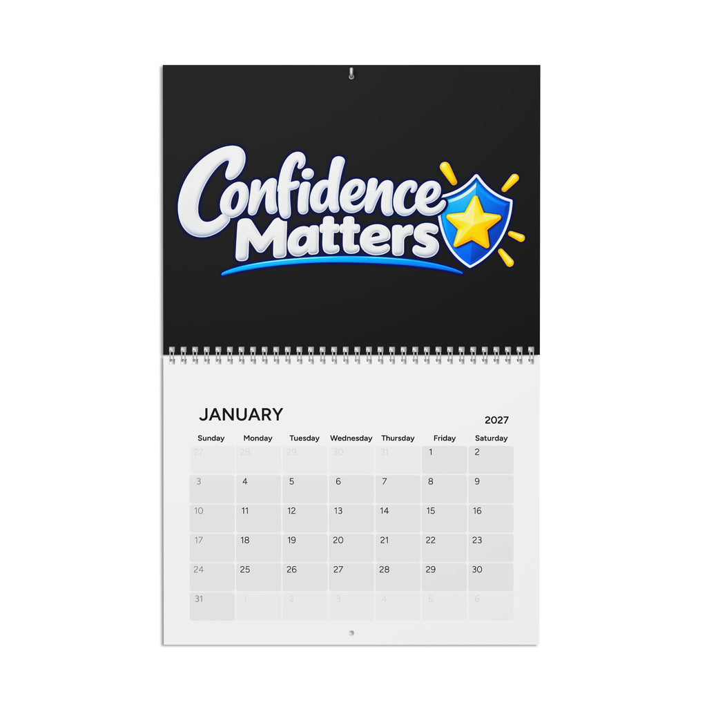 Confidence Matters 2027 Wall Calendar — Inspirational Monthly Planner for Home & Classroom