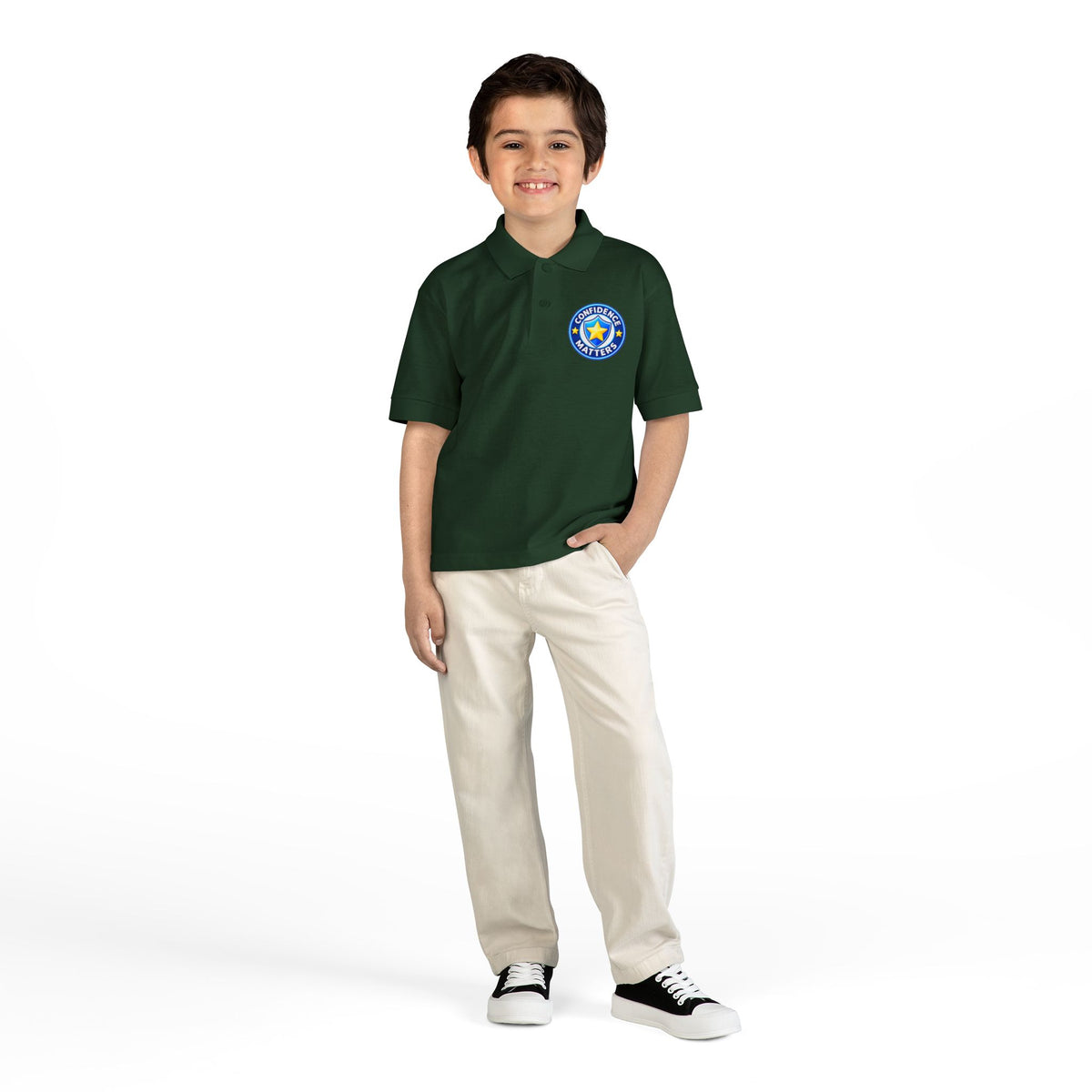 Youth Polo - "Student of the Month" Crest School Uniform Shirt