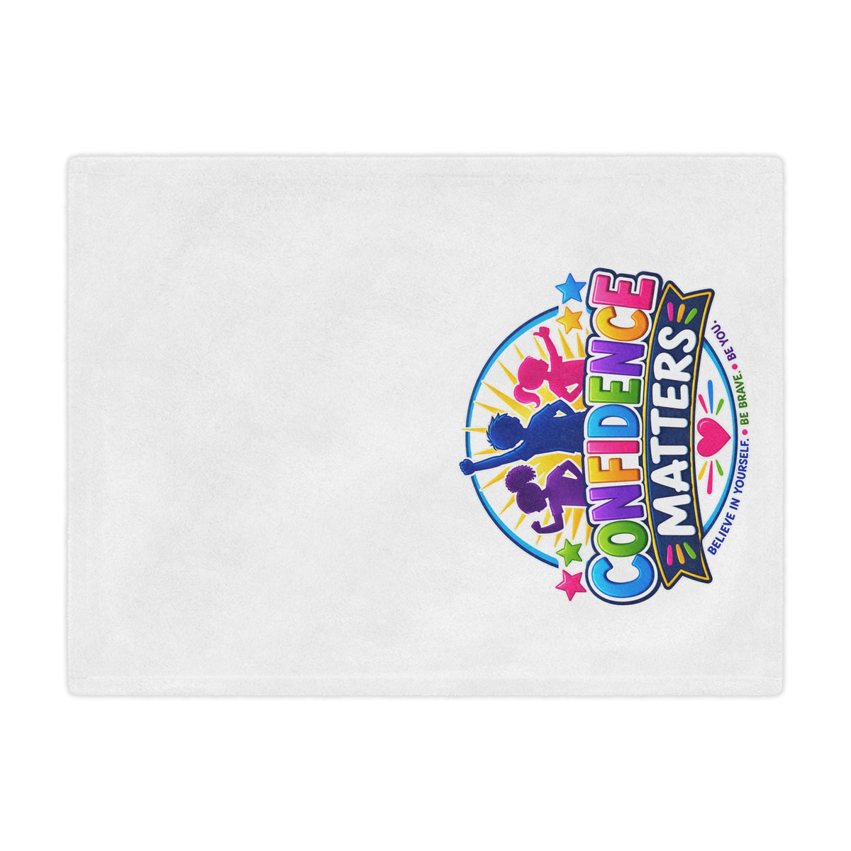 Confidence Matters Minky Blanket — Kids' Inspirational Plush Throw (Believe in Yourself)