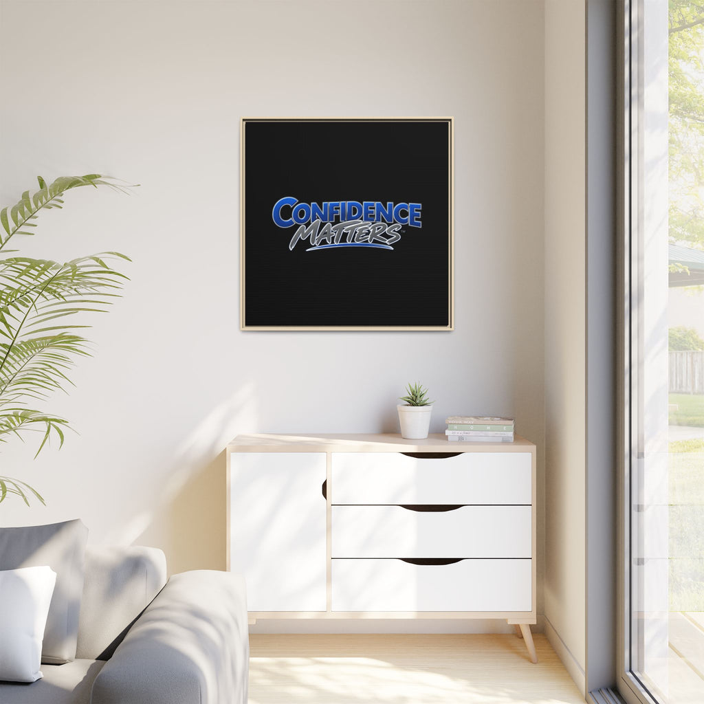 Confidence Matters Framed Canvas Wall Art – Motivational Home & Office Decor
