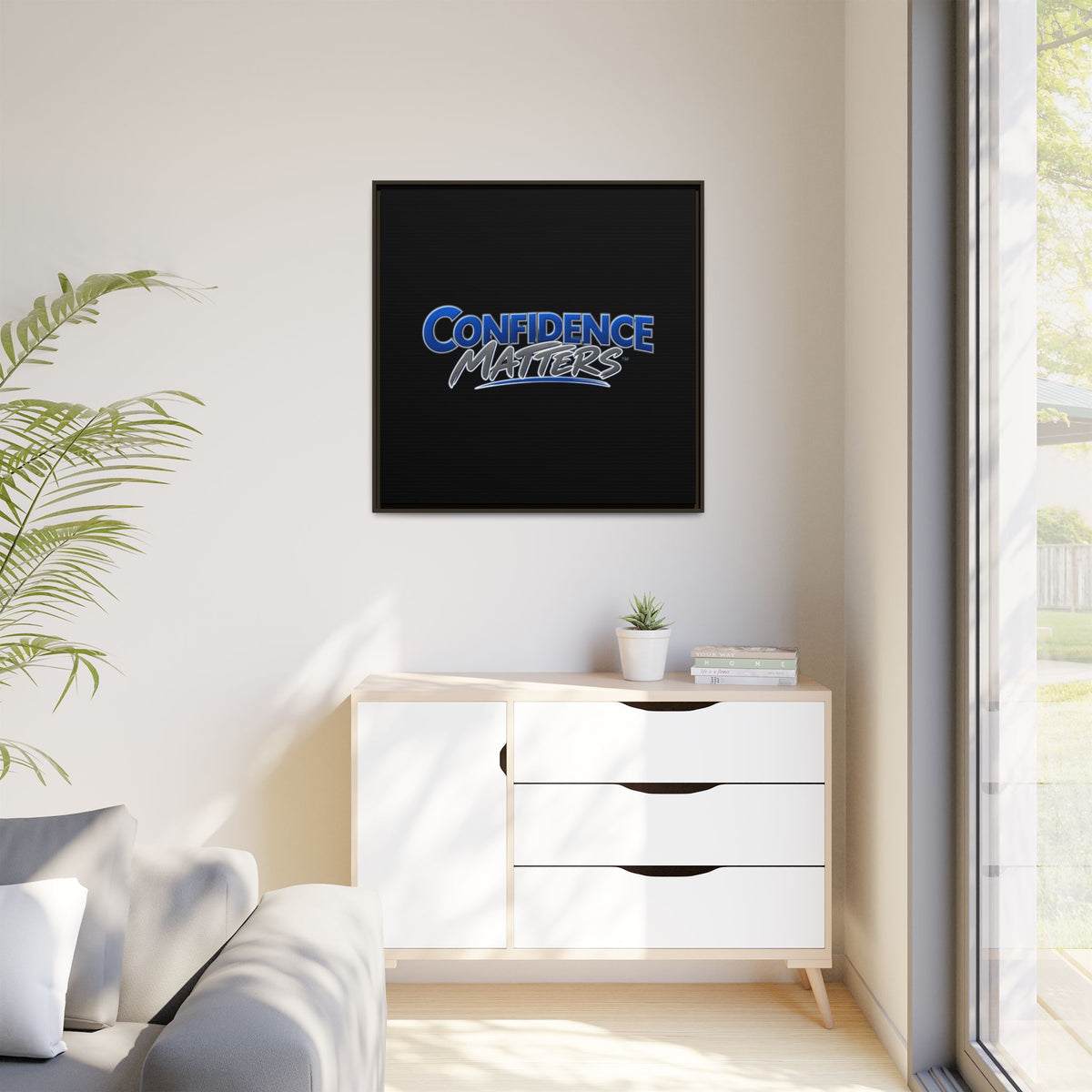 Confidence Matters Framed Canvas Wall Art – Motivational Home & Office Decor
