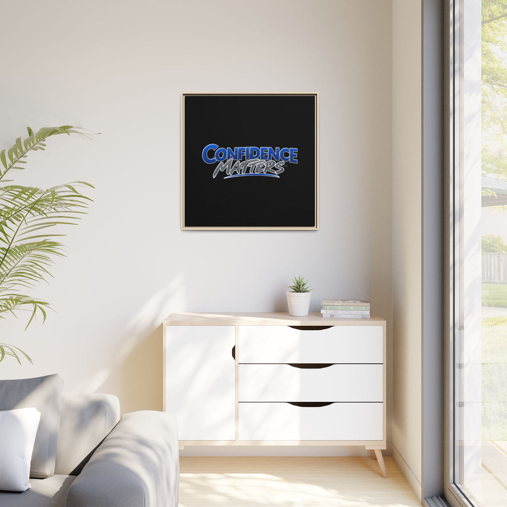Confidence Matters Framed Canvas Wall Art – Motivational Home & Office Decor