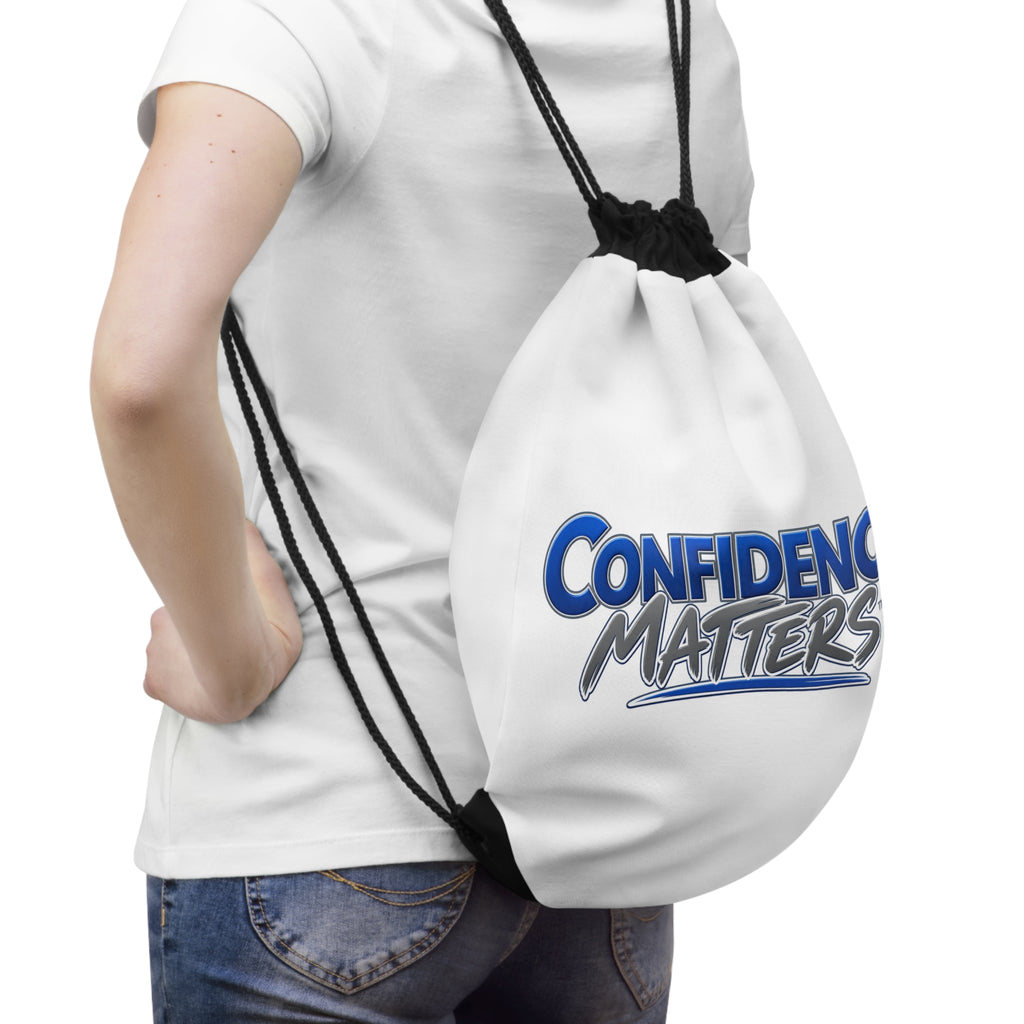 Confidence Matters Drawstring Bag — Motivational Gym & School Cinch Sack