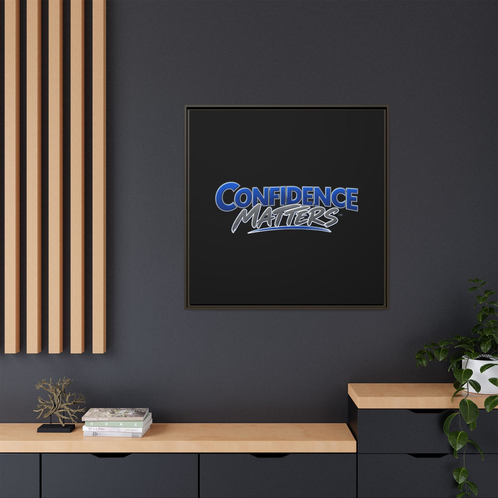 Confidence Matters Framed Canvas Wall Art – Motivational Home & Office Decor