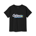 Youth Tee - "Confidence Matters" Graphic Kids T-Shirt (Motivational Star Design)