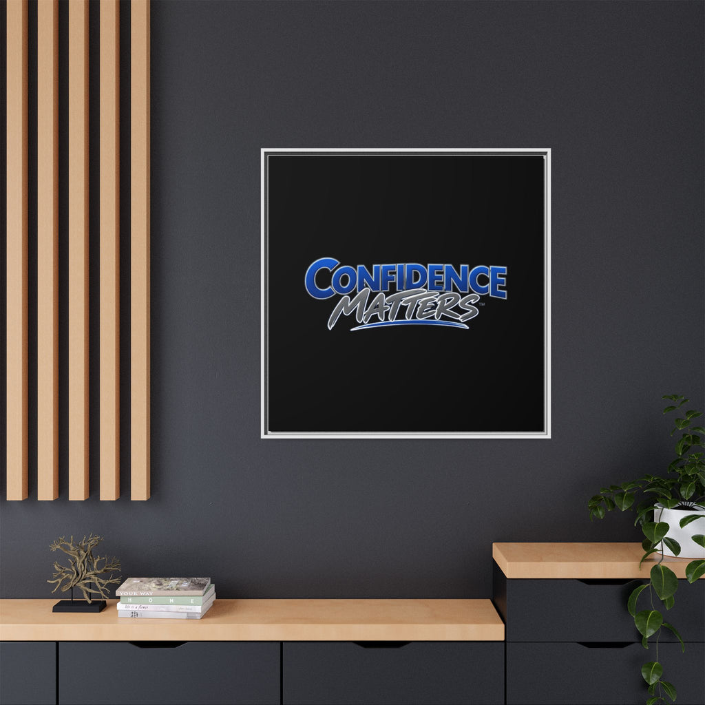 Confidence Matters Framed Canvas Wall Art – Motivational Home & Office Decor