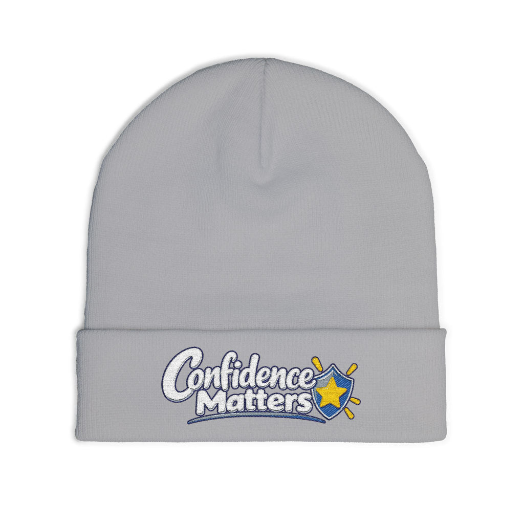 Confidence Matters Embroidered Knit Beanie